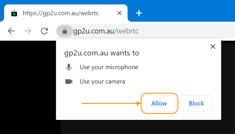 Allow WebRTC Camera Access